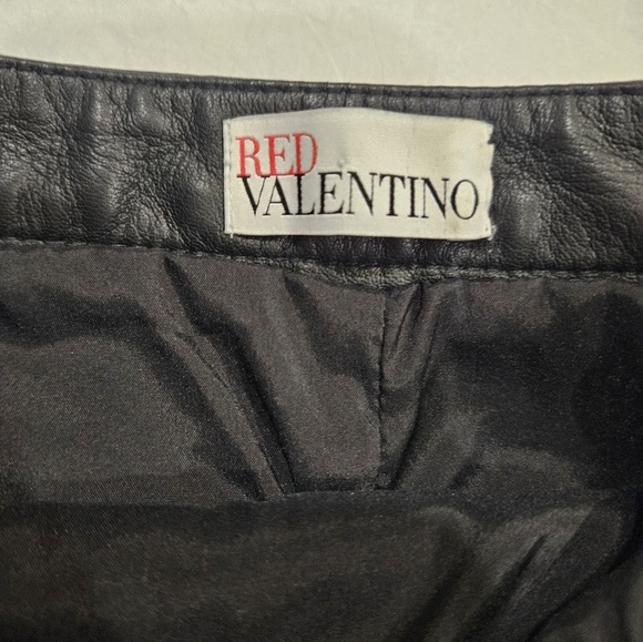 Red Valentino Leather Midi Skirt Size 36 - Picture 4 of 7